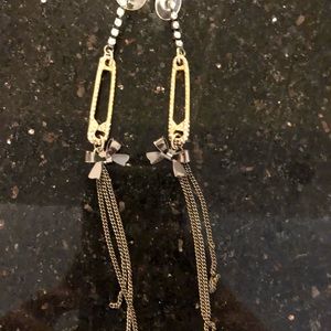 Betsy Johnson safety pin earrings